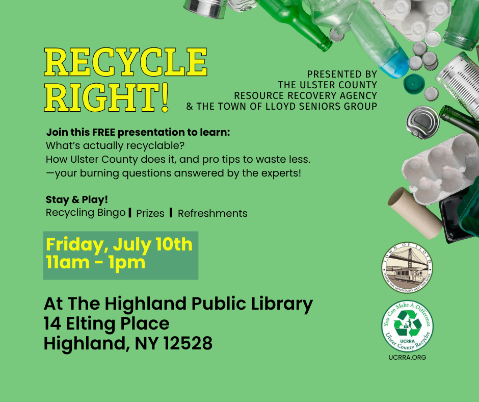 Highland Senior Group Recycle Friday, July 10th, 2026